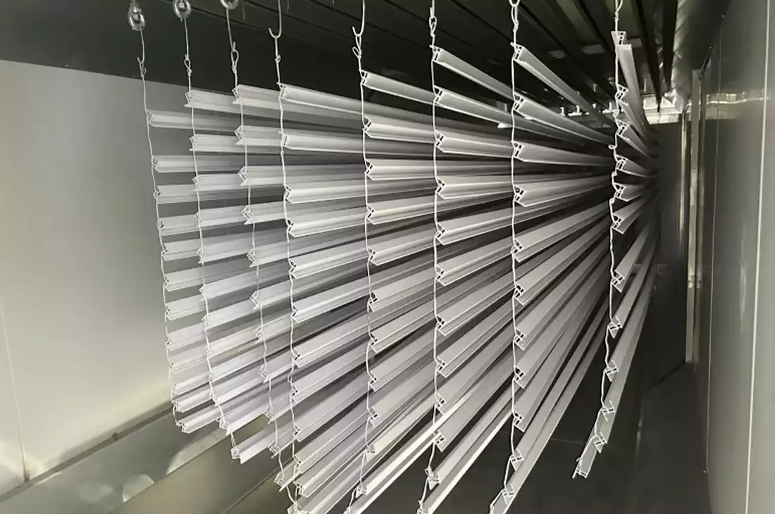 Metal washing and chemical pre-treatment line at HQ Coating factory in Dubai